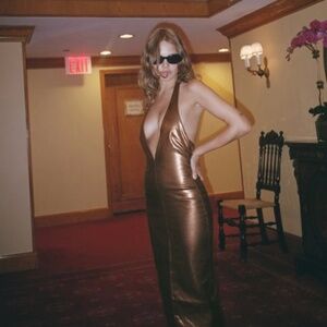 Bronze Metallic Dress